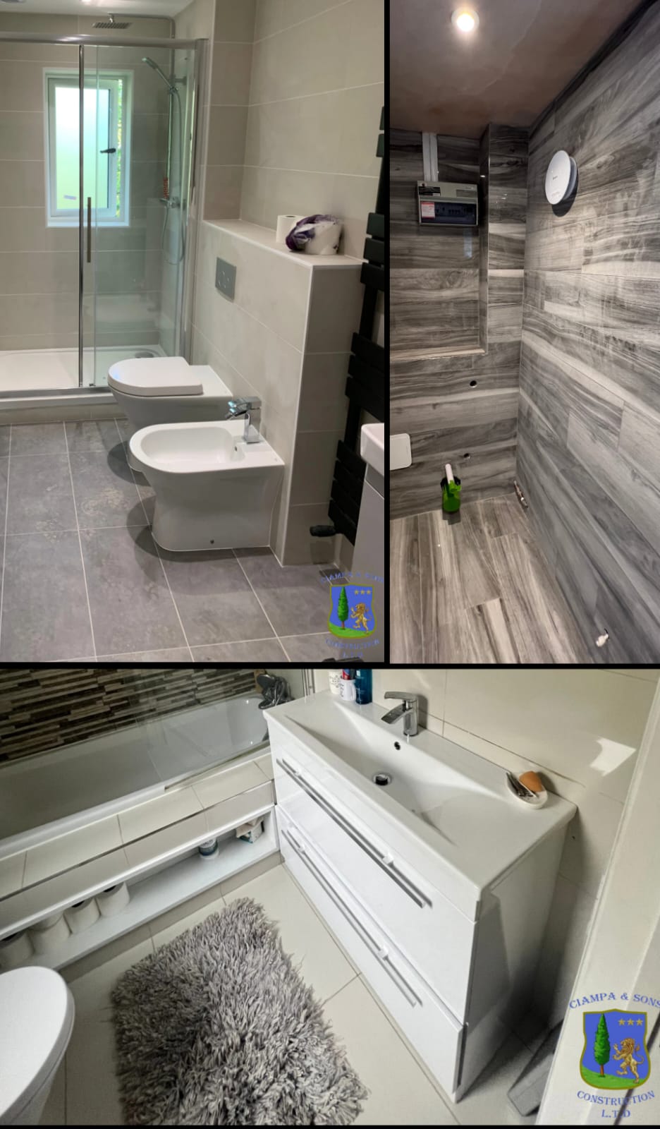 Bathroom work by Ciampa & Sons